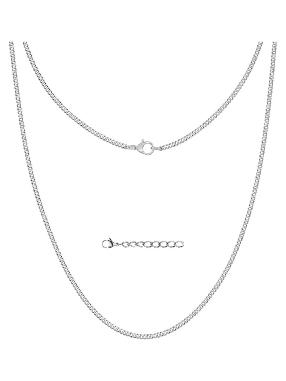 Men's Stainless Steel Cuban Link Chain Necklace 20 Inch Lobster Clasp